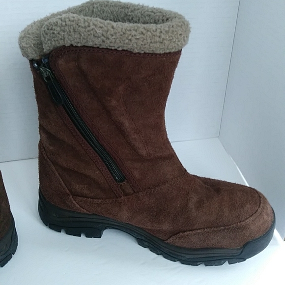 Sorel Water Fall Insulated Suede Leather Winter Snow Boot 7.5 Brown - Picture 8 of 16